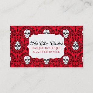 Dead Damask - Chic Sugar Skulls Custom Bizcards Business Card