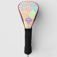 Dead Damask Colourful Sugar Skulls Golf Cover