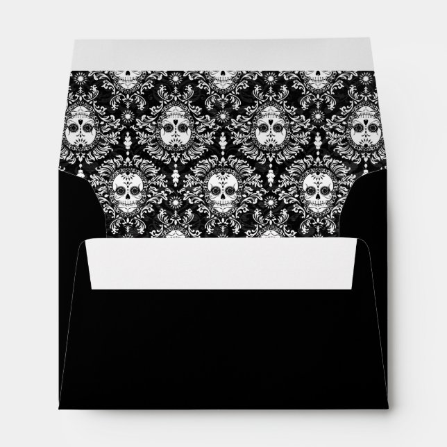 Dead Damask - Custom Chic Sugar Skulls Envelope (Back (Bottom))