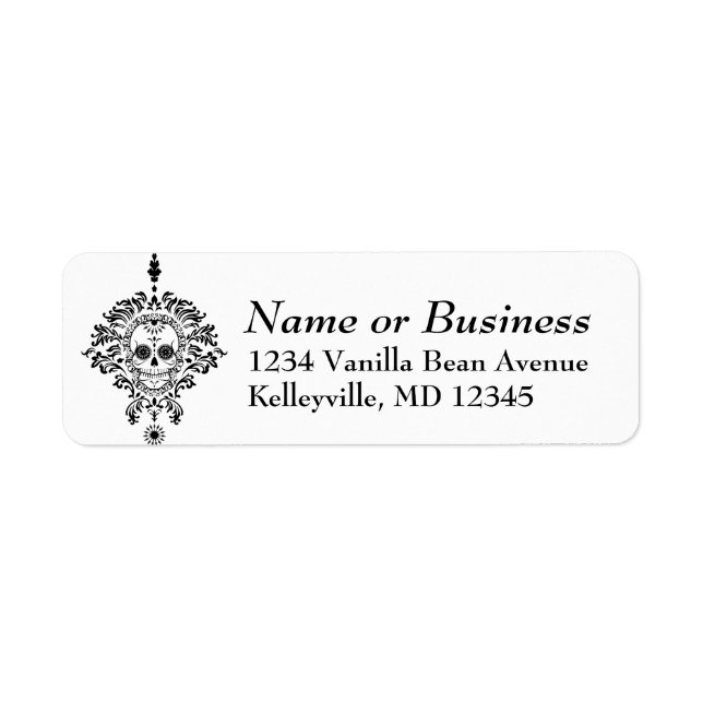 Dead Damask - Custom Sugar Skull Address Labels (Front)