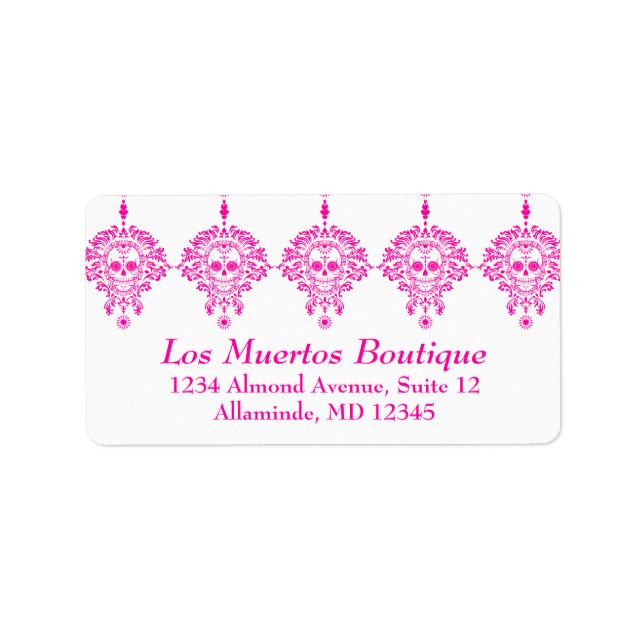 Dead Damask - Custom Sugar Skull Address Labels (Front)