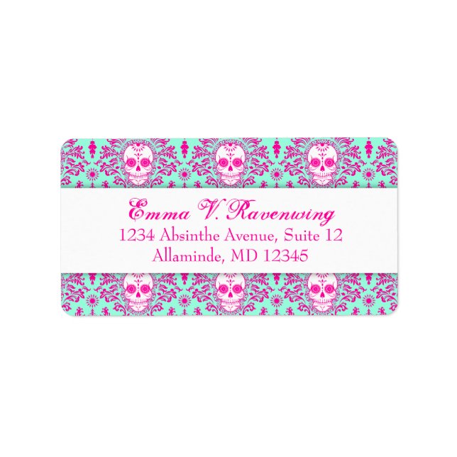 Dead Damask - Custom Sugar Skull Address Labels (Front)