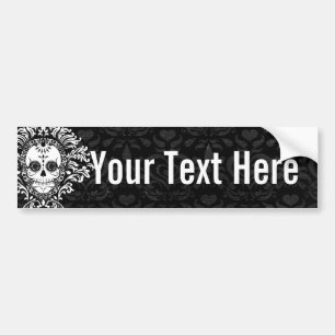 Dead Damask - Custom Sugar Skull Bumper Sticker