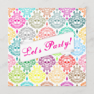 Dead Damask Custom Sugar Skull Invitation