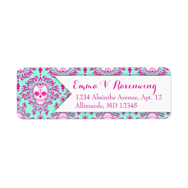 Dead Damask - Custom Sugar Skull Return Address (Front)