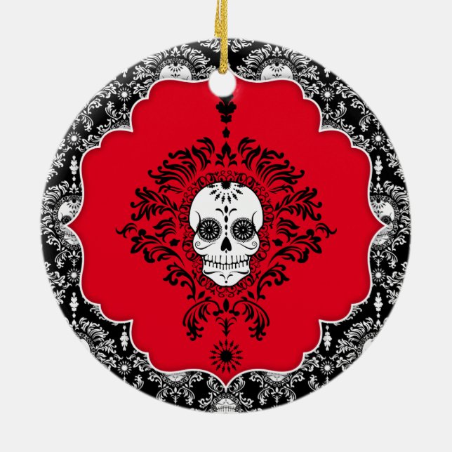Dead Damask - Custom Sugar Skulls Ornament (Back)