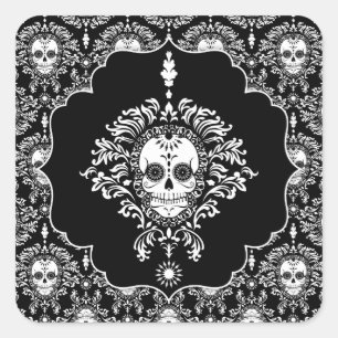 Dead Damask - Framed Sugar Skull Stickers