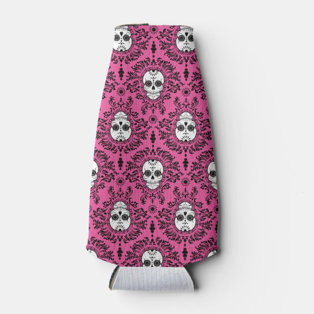 Dead Damask - Sugar Skull Pattern Bottle Cooler (Front)