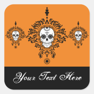 Dead Damask Trio - Custom Sugar Skull Stickers
