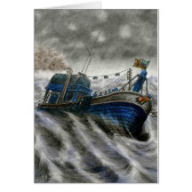 Dead Eye Card with Boat in Colour, Vannak Prum