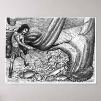 Dead Eye Poster of Vannak and Net of Fish