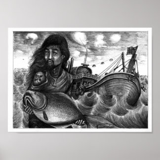 Dead Eye Poster of Vannak Holding a Large Fish