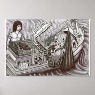 Dead Eye Poster, Vannak Above Boat Poster