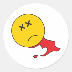 Dead Face Classic Round Sticker