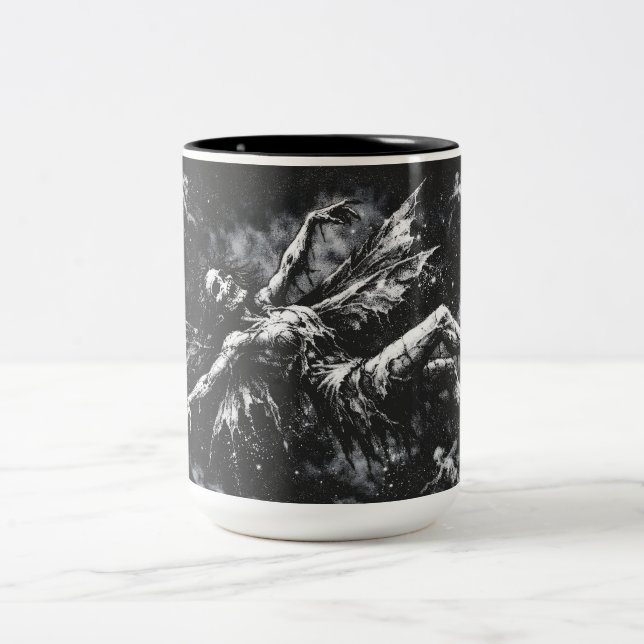Dead Fairy by BurnsInHell Two-Tone Coffee Mug (Center)