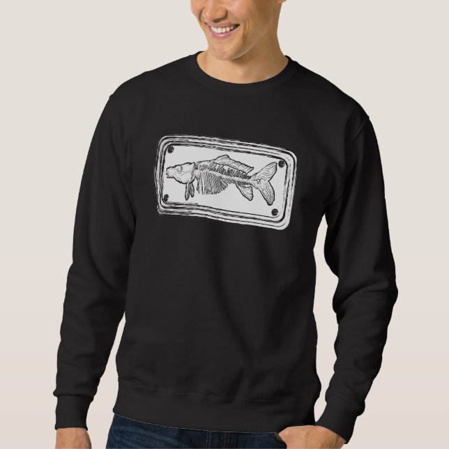 Dead Fish Fishing Plate Sweatshirt (Front)