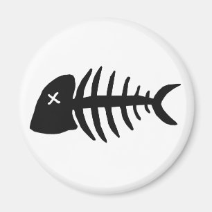 dead fish skeleton magnet