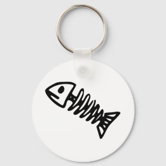 Dead Fish Skeleton Skull Bones Fossil Key Ring