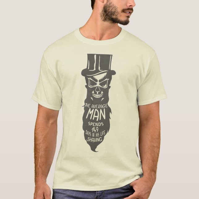 dead head hipster citation average man spends s T-Shirt (Front)