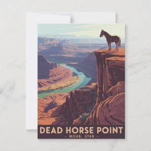 Dead Horse Point Vintage Travel Poster Postcard