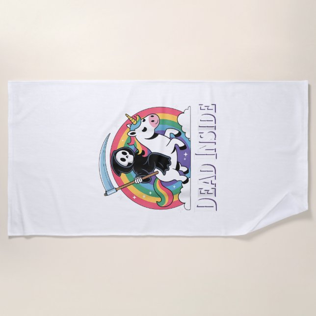  Dead Inside  Beach Towel (Front)