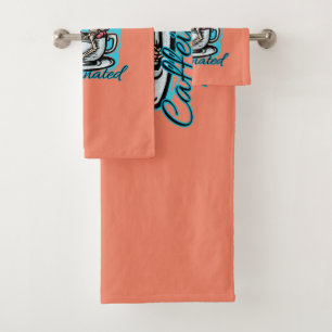 Dead Inside But Caffeinated Coffee Loving Skeleton Bath Towel Set