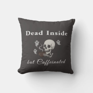 Dead Inside But Caffeinated – Halloween Pillow