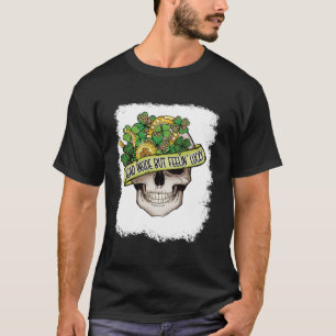 Dead Inside But Feeling Lucky Skeleton St Patrick T-Shirt