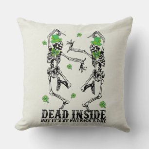 Dead Inside But It’s St Patrick’s Day - Skeletons Cushion