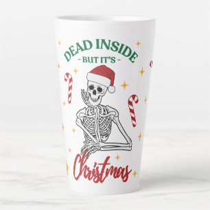 Dead inside but it's Christmas 17 oz Latte Mug