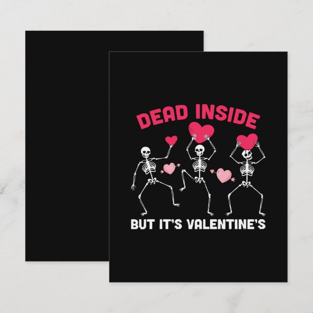 Dead Inside But It's Valentine's Enclosure Card (Front/Back)