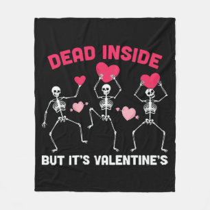 Dead Inside But It's Valentine's Fleece Blanket
