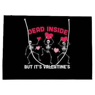 Dead Inside But It's Valentine's Large Gift Bag