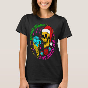 Dead Inside But Jolly AF Santa Skeleton Coffee Chr T-Shirt