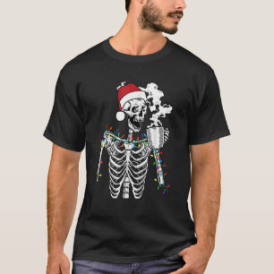 Dead Inside But Jolly AF Skeleton Christmas Funny T-Shirt