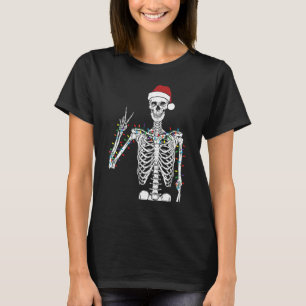 Dead-Inside But Jolly AF Skeleton Christmas Funny  T-Shirt