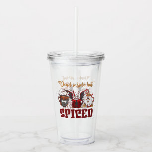 Dead Inside But Spiced – Spooky Halloween Acrylic Tumbler