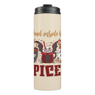 Dead Inside But Spiced – Spooky Halloween Thermal Tumbler