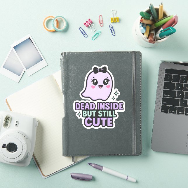 Dead Inside But Still Cute Ghost Kawaii Vibes (iPad Cover)