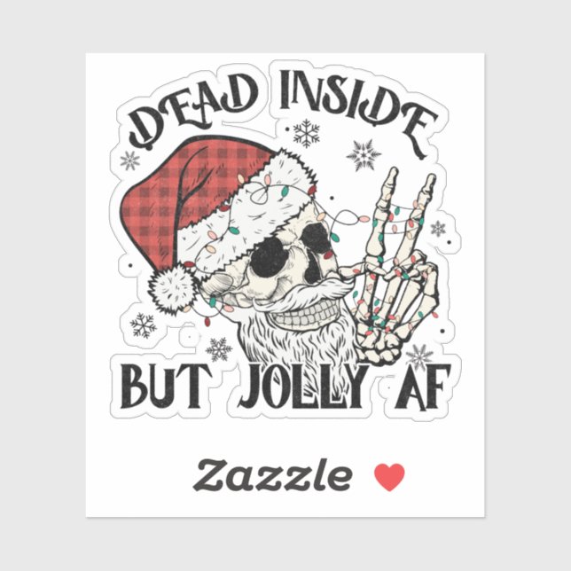 Dead Inside Christmas Sticker (Sheet)