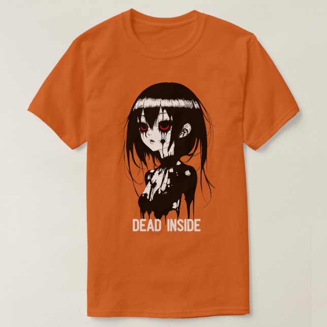 Dead Inside Emo Girl T-Shirt (Design Front)