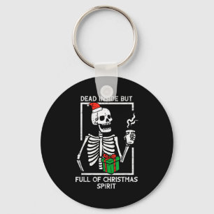 Dead Inside Full Christmas Srit Skeleton Xmas Wome Key Ring