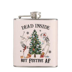 Dead Inside   Funny Christmas Hip Flask