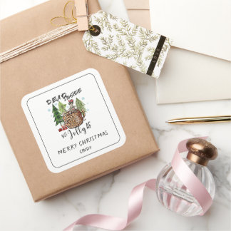 Dead Inside Jolly AF Christmas Funny Quote Square Sticker