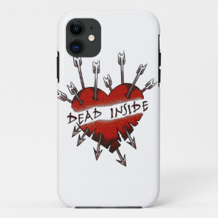 Dead Inside pierced heart iPhone 11 Case