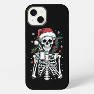Dead Inside Skeleton Christmas Coffee Lover Gift iPhone 13 Case