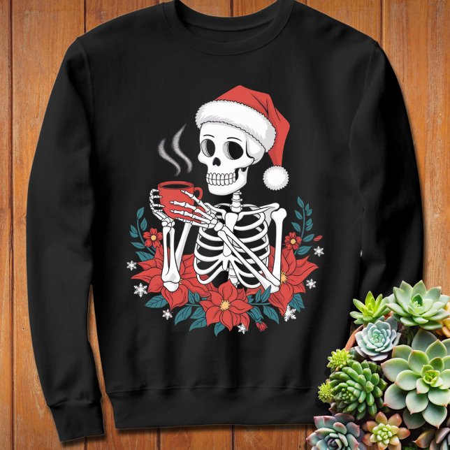 Dead Inside Skeleton Christmas Sarcastic Christmas Sweatshirt (Creator Uploaded)