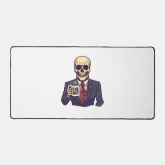 Dead Inside Skull – Funny Workday Skeleton Desk Mat