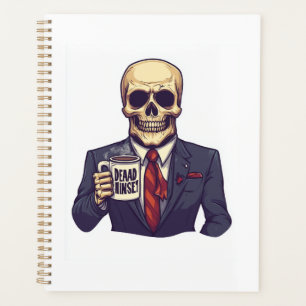 Dead Inside Skull � Funny Workday Skeleton Planner