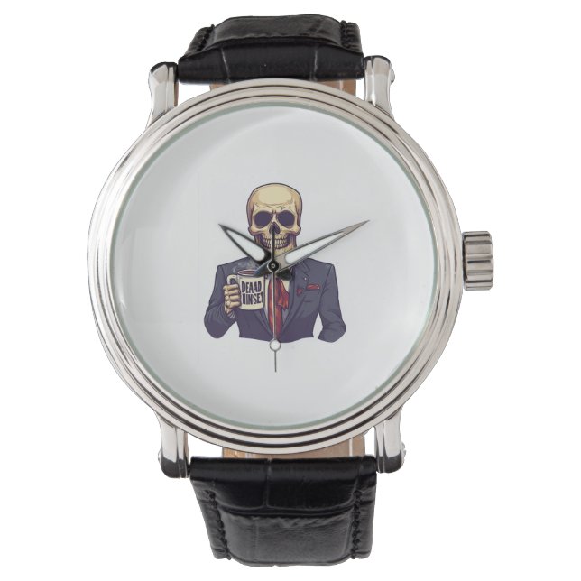 Dead Inside Skull – Funny Workday Skeleton Watch (Front)
